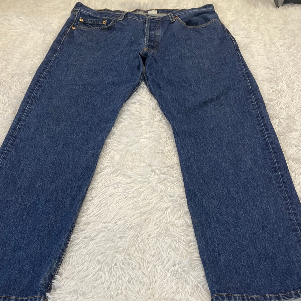 Levi's 501 Men's Straight Blue Jeans BUTTON FLY SIZE 38/32